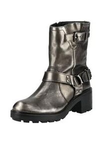 Stiefelette Lazamani "Lazamani Stiefelette Leder", Damen, Gr. 39, pewter, Leder, Schuhe Stiefelette