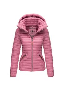 Marikoo Damen Stylische Steppjacke Übergangsjacke mit abnehmbarer Kapuze Löwenbaby