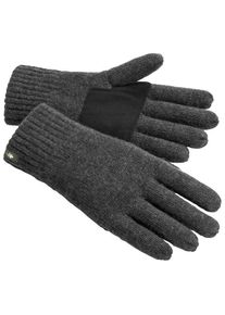 Pinewood Wool Knitted Gloves Handschuhe (Gr M/L |grau/schwarz)