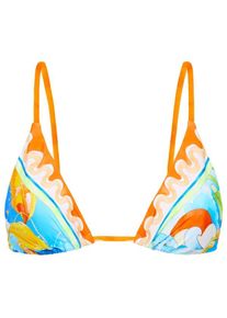 Seafolly Aquarius Reversible Longline Slide Tri Bikini-Top Damen (Gr 42 |bunt)