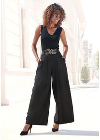 Lascana Hosenrock schwarz Gr. 34 für Damen. Figurumspielend. Nachhaltig.