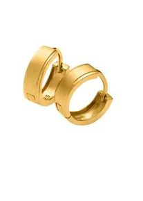 Paar Creolen Lady, silber (silber vergoldet 925), Ohrringe, Damen, Silber 925 (Sterlingsilber)