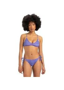 Bade-Shirt Quiksilver "Clickity Clack", Damen, Gr. S, Cup B, dusted peri global heat 64x64, Obermaterial: 87% Nylon, 13% Elasthan;, Bikini-Oberteile