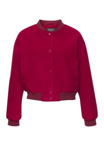 Lascana Bomberjacke rot Gr. 34 für Damen. Rundhals und Knöpfe. Figurumspielend. Nachhaltig.