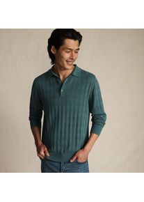 LANDS' END Feinstrick-Poloshirt, Herren,  Gr&uuml;n, Baumwolle, by Lands' End