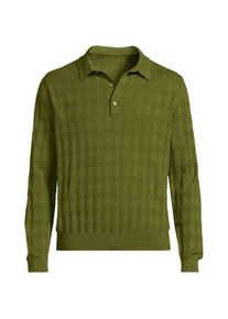LANDS' END Feinstrick-Poloshirt, Herren,  Gr&uuml;n, Baumwolle, by Lands' End