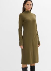 bonprix Punto Di Roma Kleid mit Stehkragen, gr&uuml;n, Gr.48/50 (XL), Bequemes Punto Di Roma Kleid, aus Punto di Roma,Viskose