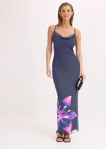 bonprix Farbiges Wickelkleid, blau, Gr.52, Figurumspielendes Kleid mit sch&ouml;nen Farben