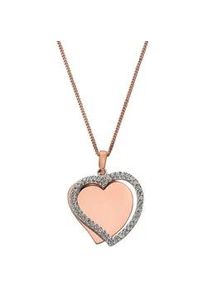 Kette mit Anh&auml;nger Firetti "Schmuck Geschenk Silber 925 Halskette mit deinem Namen", rosa (ros&eacute;goldfarben, kristallwei&szlig;), Halsketten, Damen, Silber 925 (Sterlingsilber), L: 46, mit Zirkonia (synth.)