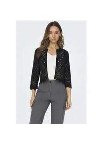 Jacqueline de Yong Strickjacke JDY "JDYSUN 3/4 CROPPED CARDIGAN KNT NOOS", Damen, Gr. M, schwarz, Strick, Obermaterial: 100% Polyacryl, regular fit kurz, V-Ausschnitt, Strickjacken Strickjacke