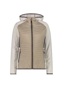CMP Performance Jacket Fix Hood Hybrid Kunstfaserjacke Damen Wandern (Gr 34 |beige)