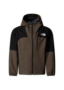 The North Face Teen Hike Packable Shell Regenjacke Kinder Wandern (Gr L |braun/schwarz |wasserdicht)