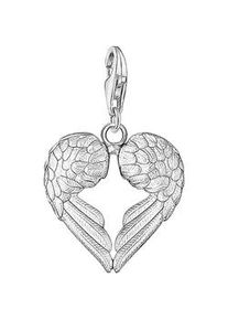 Charm-Einh&auml;nger Thomas Sabo "Fl&uuml;gelherz", silber (silberfarben), Charms, Damen, Silber 925 (recycelt)