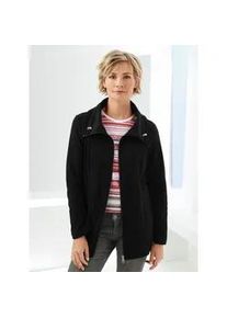 Fleecejacke Classic Basics, Damen, Gr. 52, schwarz, 100% Polyester, unifarben, figurumspielend, Jacken Fleecejacke