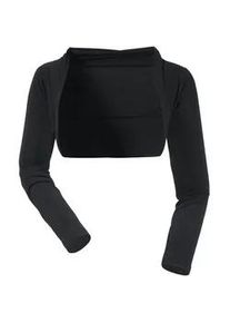 Bolero Aniston SELECTED, Damen, Gr. 38, schwarz, Jersey, Obermaterial: 95% Viskose, 5% Elasthan, unifarben, figurbetont, normaler Saum, Strickjacken Bolero