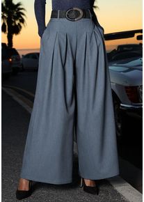 Lascana Hosenrock blau Gr. 34 für Damen. Figurumspielend. Nachhaltig.