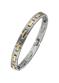 Armband Jobo, silber (edelstahlfarben), Armb&auml;nder, Damen, 21cm, Edelstahl, Armband, Edelstahl bicolor 21 cm
