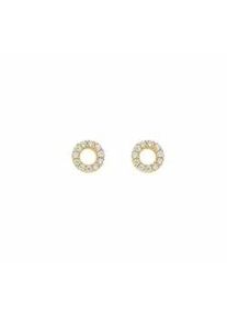 Adelia&acute;s Paar Ohrh&auml;nger ADELIA ́S "1 Paar 333 Gold Ohrringe / Ohrstecker mit Zirkonia &Oslash; 6,2 mm", gold, Ohrringe, Damen, Damen, Gold, mit Zirkonia Goldschmuck f&uuml;r Damen