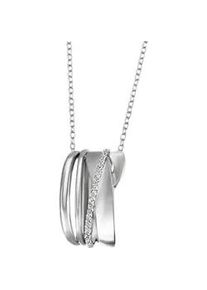 Kette mit Anh&auml;nger Firetti "Schmuck Geschenk Silber 925 Halsschmuck Halskette Ankerkette", bunt (silberfarben, wei&szlig;), Halsketten, Damen, Silber 925 (Sterlingsilber), L: 45, mit Zirkonia (synth.)