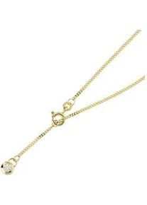 Fu&szlig;kette Jobo, gold (gelbgold 333, wei&szlig;), Fu&szlig;ketten, Damen, Gelbgold 333, 333 Gold mit 2 Zirkonia 25 cm
