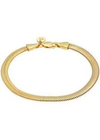 Armband Elli Premium "Flach Elegant Schlangenkette 925 Silber" Gr. 18, gold, Armb&auml;nder, Damen, 18cm, ohne Stein, Silber 925 (Sterlingsilber), Armband