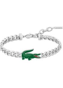Armband Lacoste "ARTHOR", gr&uuml;n (edelstahlfarben, gr&uuml;n), Armb&auml;nder, Herren, 22cm, Edelstahl, Armband, mit Emaille