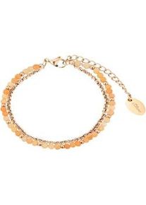 Armband s.Oliver "2037979", orange (ros&eacute;goldfarben, apricot, apricot), Armb&auml;nder, Damen, 20cm, Edelstahl, Armband, mit Aventurin