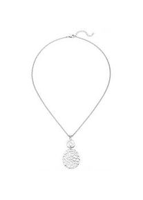Kette mit Anh&auml;nger Jobo, silber (edelstahlfarben), Halsketten, Damen, Edelstahl, L: 46, Edelstahl 46 cm