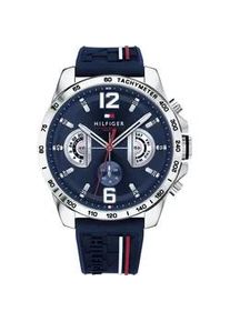 Multifunktionsuhr Tommy Hilfiger "DECKER", blau (dunkelblau), Armbanduhren, Herren, Quarzuhr, Armbanduhr, Herrenuhr, Datum, Silikonarmband