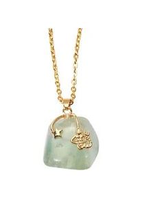 Kette mit Anh&auml;nger Firetti "Schmuck Geschenk Halsschmuck Anker/Halskette Sternzeichen Geburtsstein", gold (gelbgoldfarben), Halsketten, Damen, Wassermann, Edelstahl, L: 50 B: 2mm, Made in Germany - mit Edelstein, B:2mm