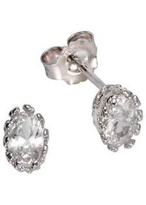 Paar Ohrstecker Firetti "Schmuck Geschenk Silber 925 Ohrschmuck", bunt (silberfarben, wei&szlig;, kristallwei&szlig;), Ohrringe, Damen, Silber 925 (Sterlingsilber), mit Zirkonia (synth.)