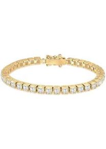 Armband Elli Premium "Tennisarmband mit Zirkonia Kristalle 925 Silber" Gr. 18, gold, Armb&auml;nder, Damen, 18cm,mit Steinen, Silber 925 (Sterlingsilber), Armband