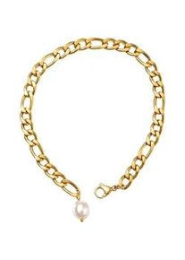 Fu&szlig;kette mit Anh&auml;nger Firetti "Schmuck Geschenk K&ouml;rperschmuck", gold (gelbgoldfarben, weip), Fu&szlig;ketten, Damen, Edelstahl Perlen, Edelstahl, Perlen, mit S&uuml;&szlig;wasserzuchtperle