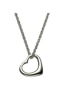 Kette mit Anh&auml;nger Firetti "Schmuck Geschenk Silber 925 Halsschmuck Halskette Ankerkette Herz", silber (silberfarben), Halsketten, Damen, Silber 925 (Sterlingsilber), L: 40,5