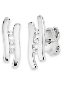 Paar Ohrstecker Bruno Banani "Schmuck Geschenk Silber 925 Ohrschmuck Ohrringe Glitzerstein", bunt (silberfarben, wei&szlig;, kristallwei&szlig;), Ohrringe, Damen, Silber 925 (Sterlingsilber), mit Zirkonia (synth.)