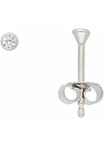 Adelia&acute;s Paar Ohrh&auml;nger ADELIA ́S "1 Paar 585 Wei&szlig;gold Ohrringe / Ohrstecker mit Zirkonia &Oslash; 2,5 mm", silber, Ohrringe, Damen, Damen, Gold, 585 Gold mit Zirkonia Goldschmuck f&uuml;r Damen