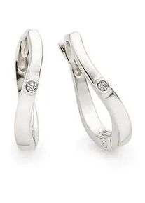 Paar Creolen Bruno Banani "Schmuck Geschenk Silber 925 Ohrschmuck Ohrringe", bunt (silberfarben, wei&szlig;, kristallwei&szlig;), Ohrringe, Damen, Silber 925 (Sterlingsilber), mit Zirkonia (synth.)