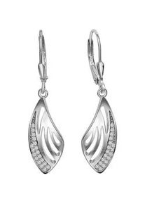 Paar Ohrh&auml;nger Firetti "Schmuck Geschenk Silber 925 Ohrschmuck Patentbrisur Glitzer", silber (silberfarben, kristallwei&szlig;, kristallwei&szlig;), Ohrringe, Damen, Silber 925 (Sterlingsilber), mit Zirkonia (synth.)