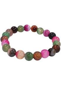 Armband Firetti "Schmuck Geschenk Armschmuck Armkette Edelstein Perlen, Onesize", rosa (pink, braun, gr&uuml;n, pink, braun, gr&uuml;n), Armb&auml;nder, Damen, 20cm, Silikon Stein, Silikon, Stein, Armband, Made in Germany - mit Achat