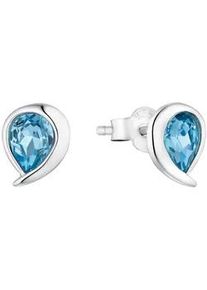 Paar Ohrstecker Amor "2026580", blau (silberfarben, blau, blau), Ohrringe, Damen, Silber 925 (Sterlingsilber), mit Zirkonia (synth.)