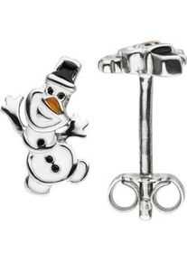 Paar Ohrh&auml;nger Jobo "Schneemann", silber (silber 925), Ohrringe, Damen, Silber 925 (Sterlingsilber), 925 Silber
