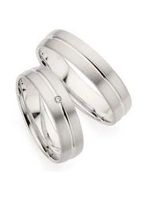 Phoenix Trauring PH&Ouml;NIX "Schmuck Geschenk Silber 925 Trauring Ehering LIEBE versch. Varianten" Gr. 53, silber (silberfarben), Fingerringe, Damen, 53, 0,01 SI = kleine Einschl&uuml;sse mit Brillant, Silber 925 (Sterlingsilber), 5mm, Trauring, Made in Germany - wahlweise mit oder ohne Brillant