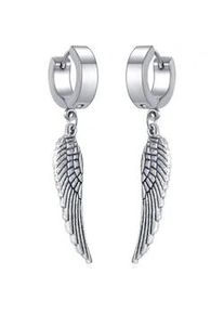 Paar Creolen Firetti "Schmuck Geschenk Wing", silber (silberfarben), Ohrringe, Damen, 13mm, Edelstahl