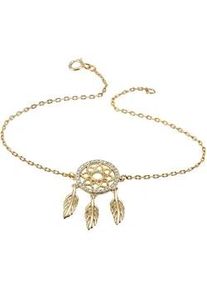 Armband Firetti "Schmuck Geschenk Silber 925 Armschmuck Armkette Traumf&auml;nger", gold (gelbgoldfarben, kristallwei&szlig;, kristallwei&szlig;), Armb&auml;nder, Damen, 18cm, Silber 925 (Sterlingsilber), Armband, mit Zirkonia (synth.)