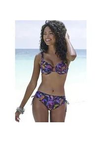 B&uuml;gel-Bikini Vivance, Damen, Gr. 38, Cup B, schwarz (schwarz bedruckt), Polyamid, bedruckt, Bikini-Sets B&uuml;gel-Bikini, mit h&ouml;herer Hose