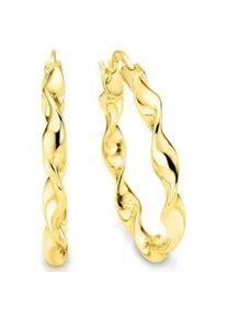 Paar Creolen Bruno Banani "Schmuck Geschenk Silber 925 Ohrschmuck Ohrringe", gold (gelbgoldfarben), Ohrringe, Damen, 26,8mm, Silber 925 (Sterlingsilber)