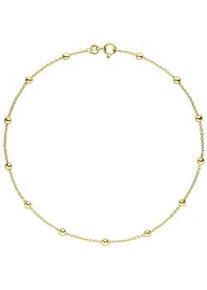 Fu&szlig;kette Jobo "Kugel", gold (gelbgold 333), Fu&szlig;ketten, Damen, Gelbgold 333, 333 Gold 25 cm