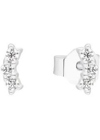 Paar Ohrstecker s.Oliver "2034843", silber (silberfarben, kristallwei&szlig;, kristallwei&szlig;), Ohrringe, Damen, Silber 925 (Sterlingsilber), mit Zirkonia (synth.)