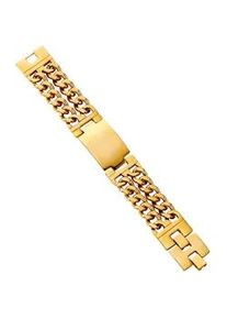 Armband Firetti "Schmuck Geschenk Armkette ID-Platte, Panzerkette", gold (gelbgoldfarben), Armb&auml;nder, Herren, 21cm, Edelstahl, Armband