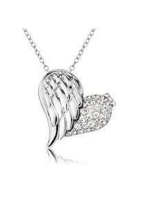 Kette mit Anh&auml;nger Engelsrufer "With Love special Kette Fl&uuml;gel zum &Ouml;ffnen", silber (silberfarben), Halsketten, Damen, Silber 925 (Sterlingsilber), L: 44, mit Zirkonia (synth.)